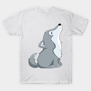 Cute Zoo Wildlife Fox Adorable Silver Howling Animal T-Shirt